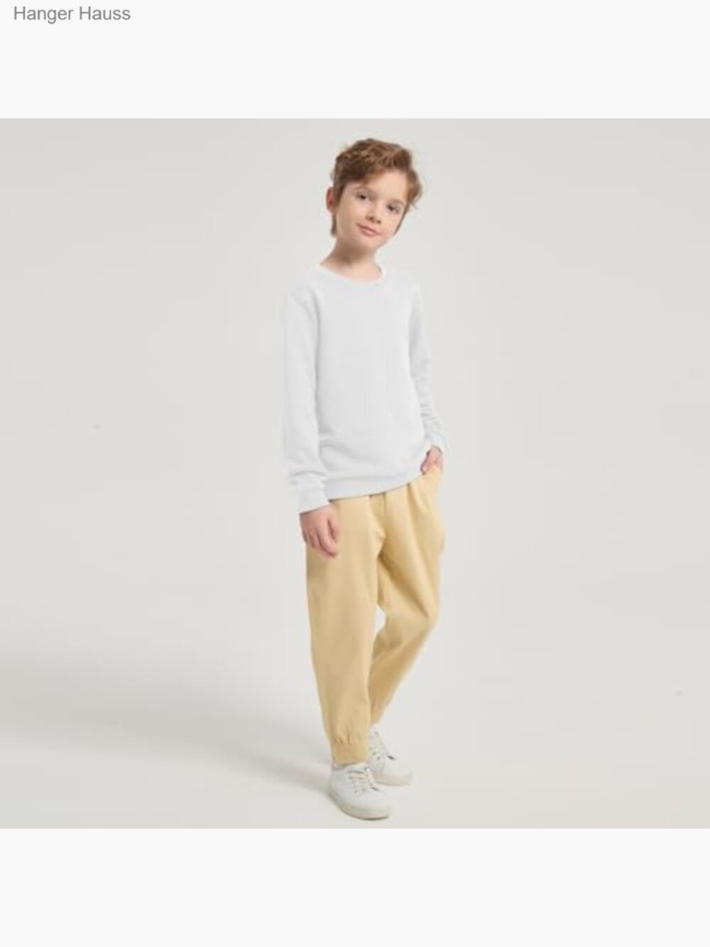 Boys Stretch Chino Pants with Pockets School Uniform Jogger - Picture 5 of 7